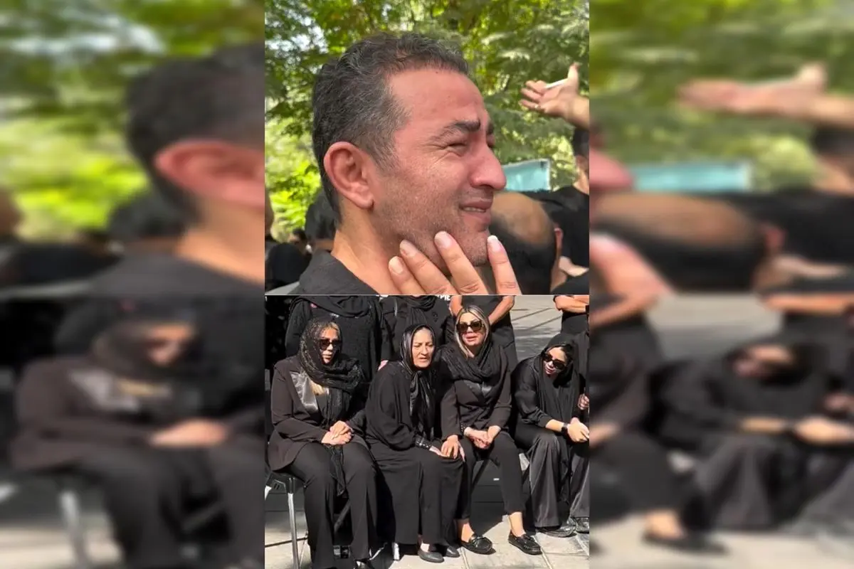 تصاویر غمانگیز از مراسم خاکسپاری مرحوم امید جهان؛ اشک و آه خانواده و دوستان در آخرین وداع