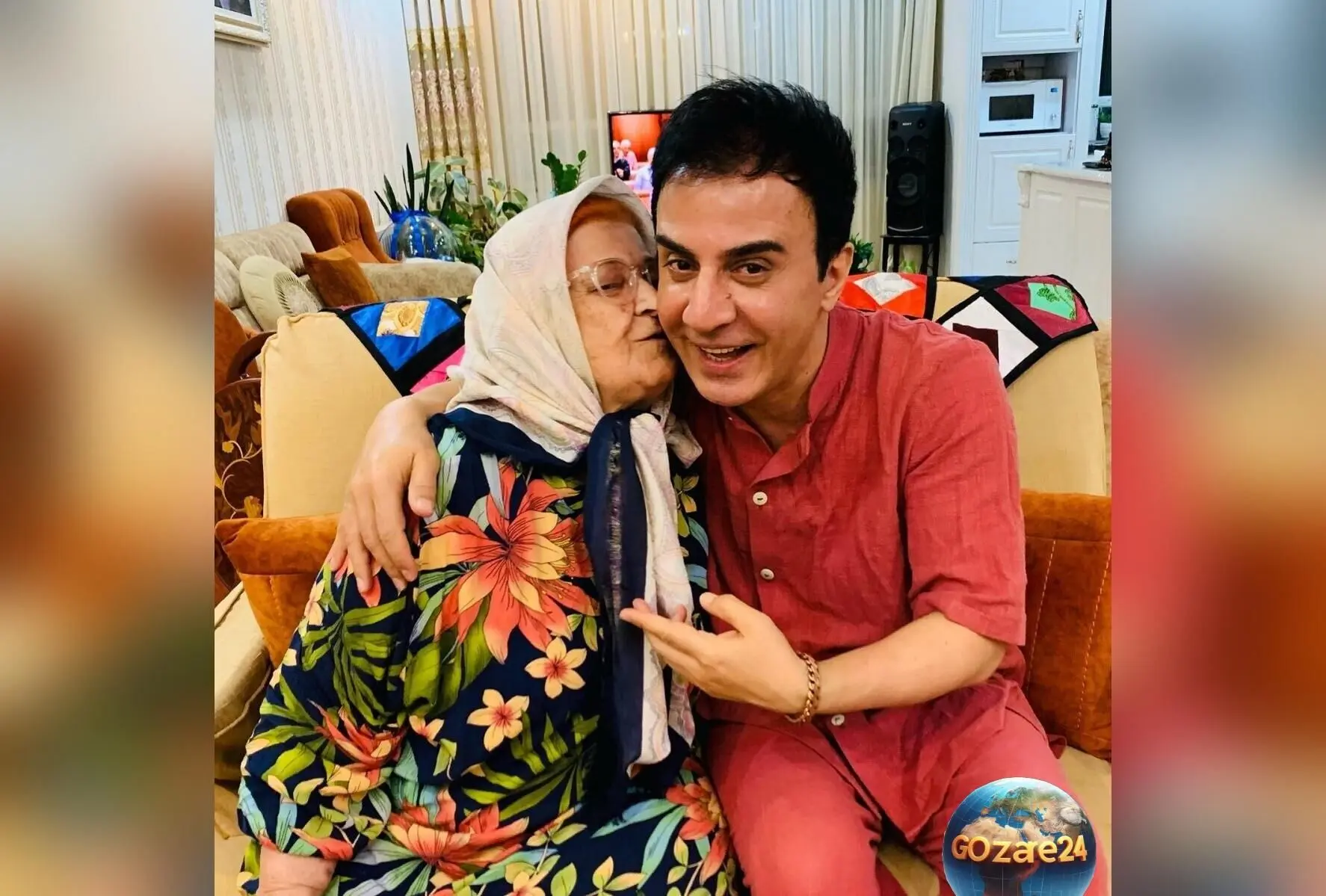 تصاویر جذاب مبلمان رنگارنگ منزل مادر عمو پورنگ، دوست‌داشتنی‌ترین مادر داریوش فرضیایی