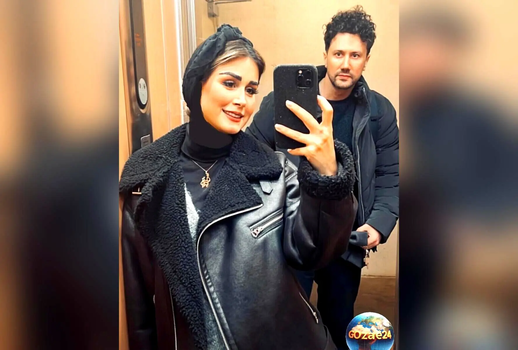 رونمایی همسر شاهرخ استخری از کیف چرم لوکس و شیک با رنگ قهوه‌ای روشن + عکس