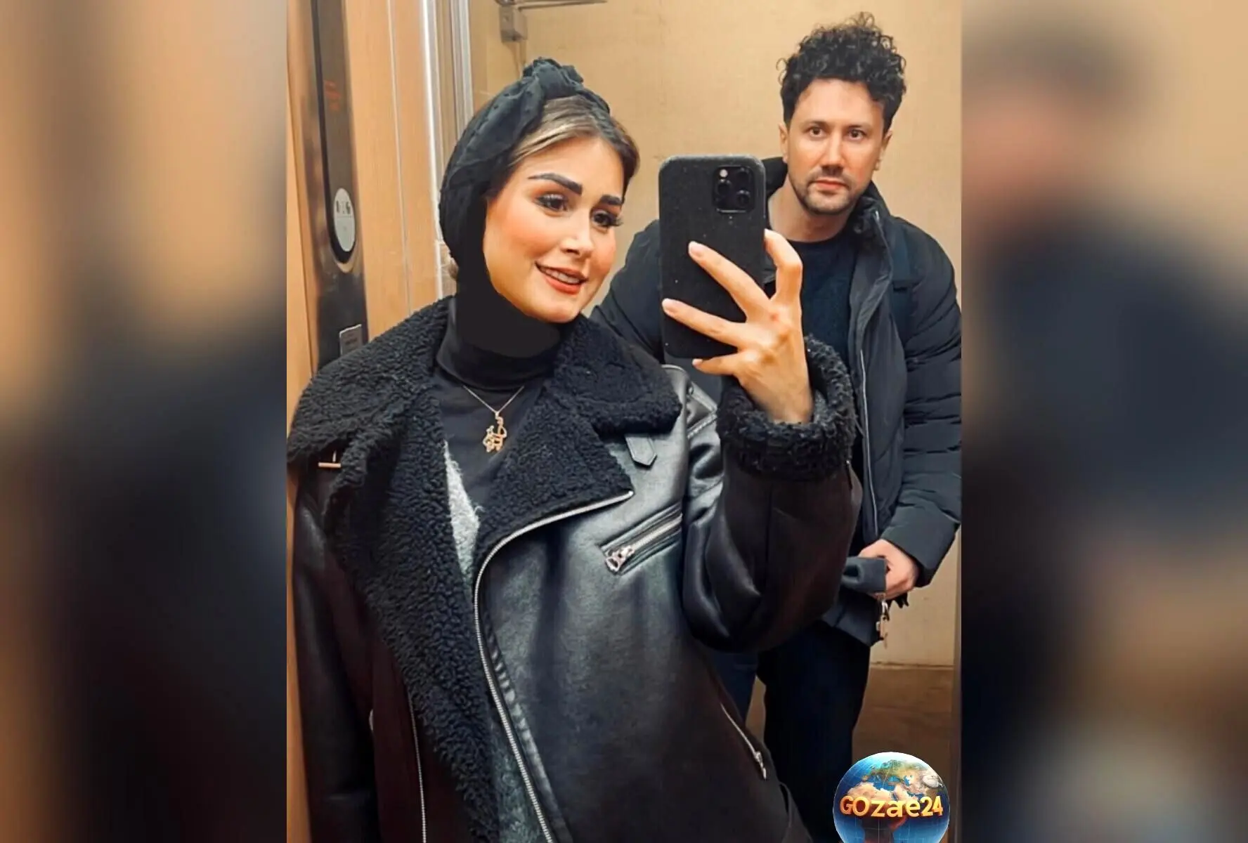 رونمایی همسر شاهرخ استخری از کیف چرم لوکس و شیک با رنگ قهوه‌ای روشن + عکس