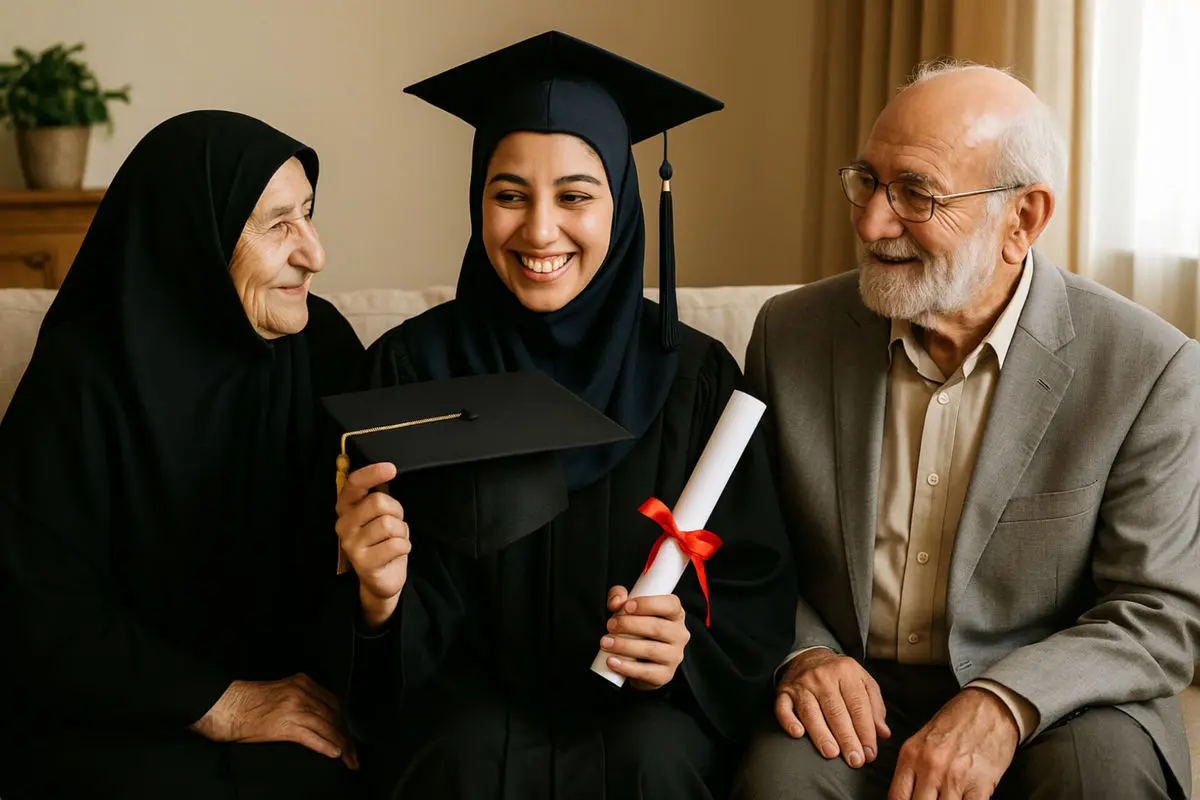 پیام‌های تبریک روز دانشجو از زبان پدربزرگ، مادربزرگ و بزرگان فامیل