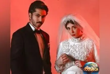 سلفی خلاقانه کیسان دیباج و الیکا ناصری در آینه درِ حیاط قدیمی + عکس‌های جدید از بازیگران سریال «گردن‌زنی»