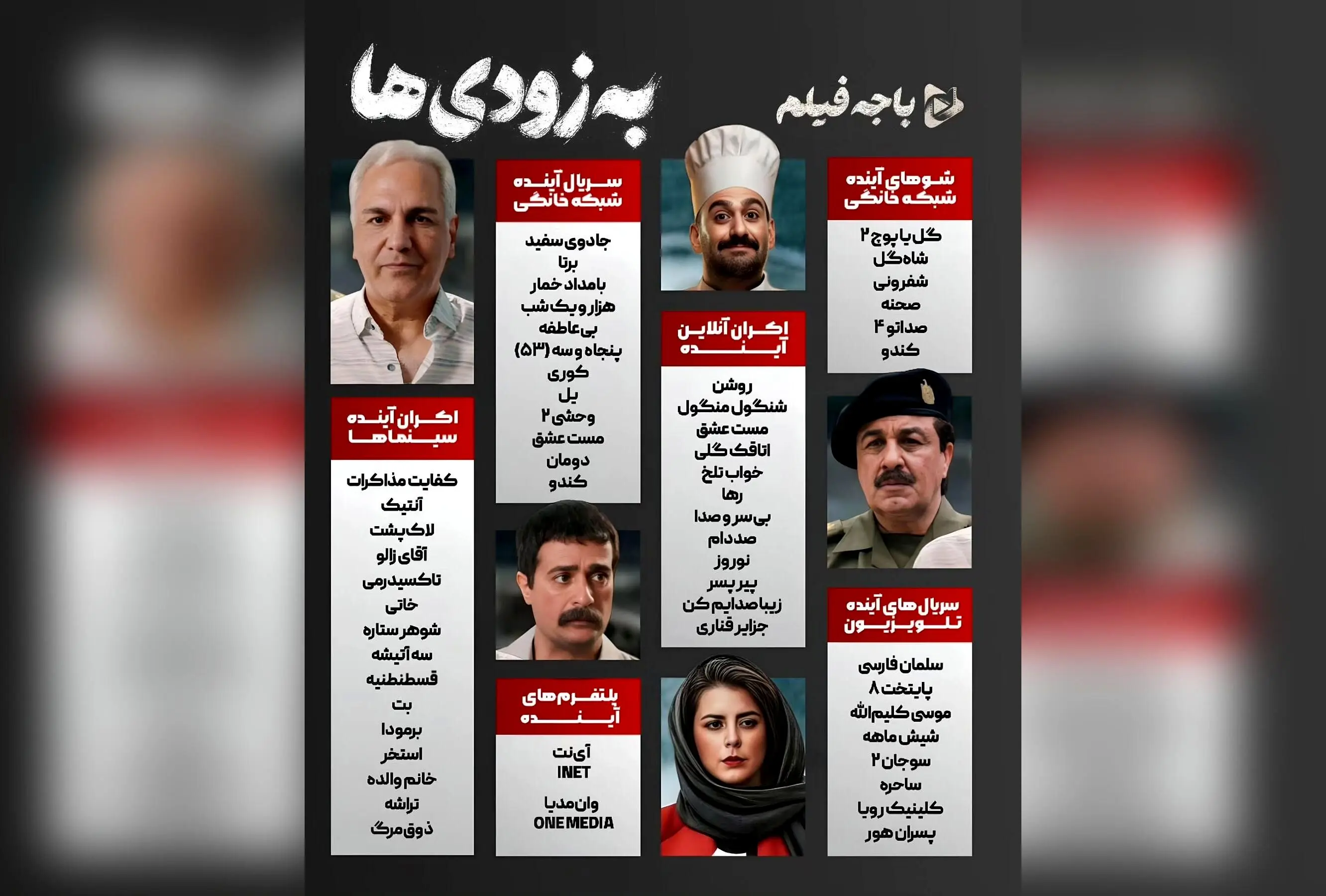 آینده سینما، تلویزیون و شبکه خانگی: تمامی آثار و برنامه‌های آینده در یک نگاه جامع