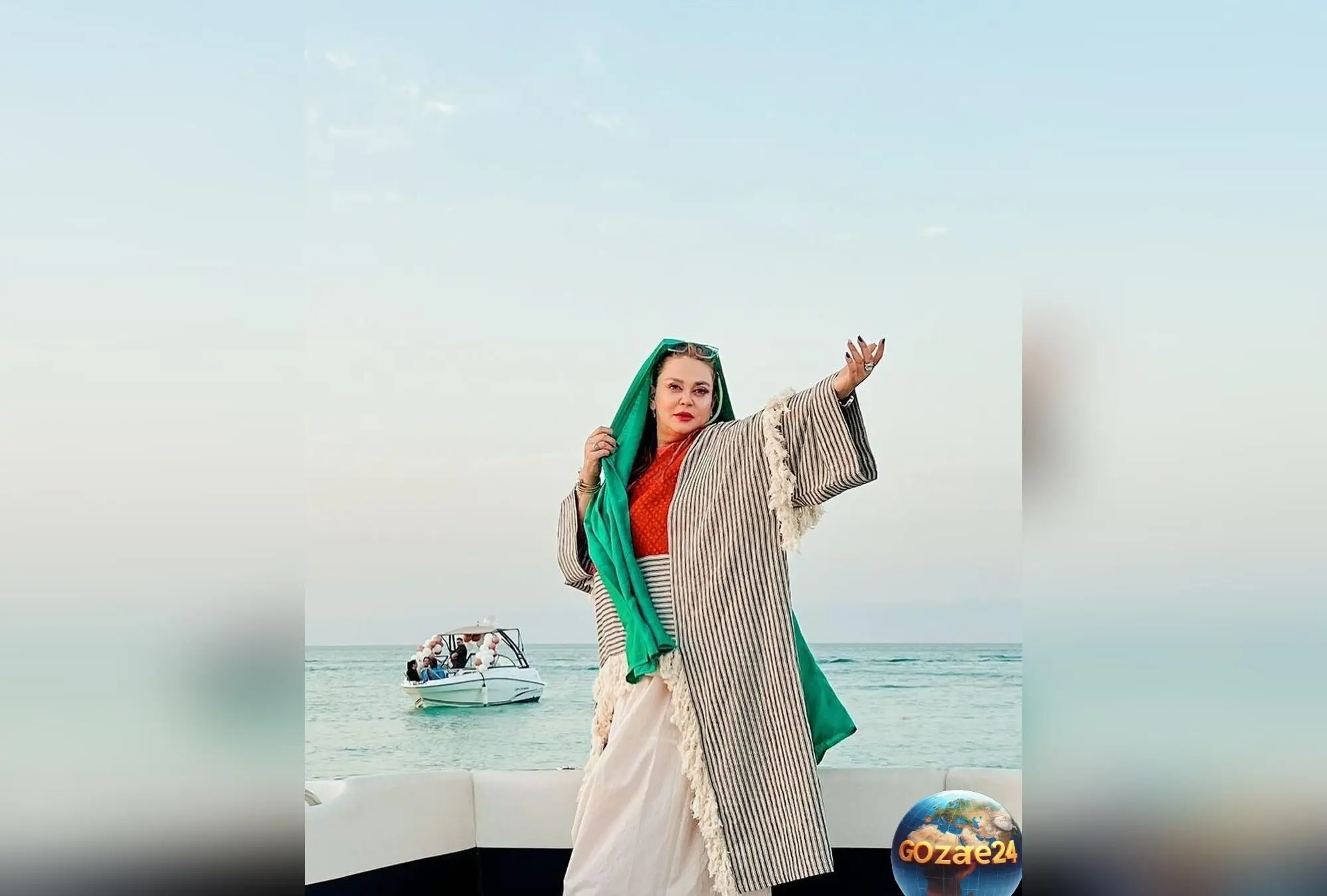 بهاره رهنما در کیش؛ لحظه‌های دل‌انگیز بهاره رهنما در صبح بهاری