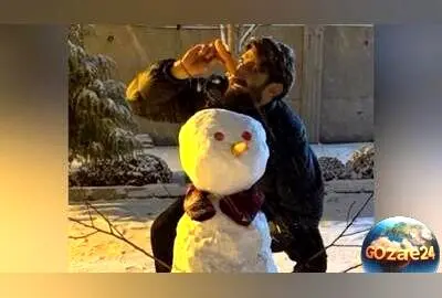 ویدئو جذاب برف بازی و ساخت آدم‌برفی بازیکنان تراکتور در تبریز با حضور بیرانوند | لحظاتی خنده‌دار و دیدنی