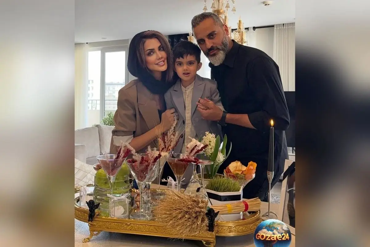 علیرام نورایی مجری مردان آهنین و همسرش صبا تاجیک در سوگ پدر همسرشان نشستند | روحش شاد و یادش گرامی