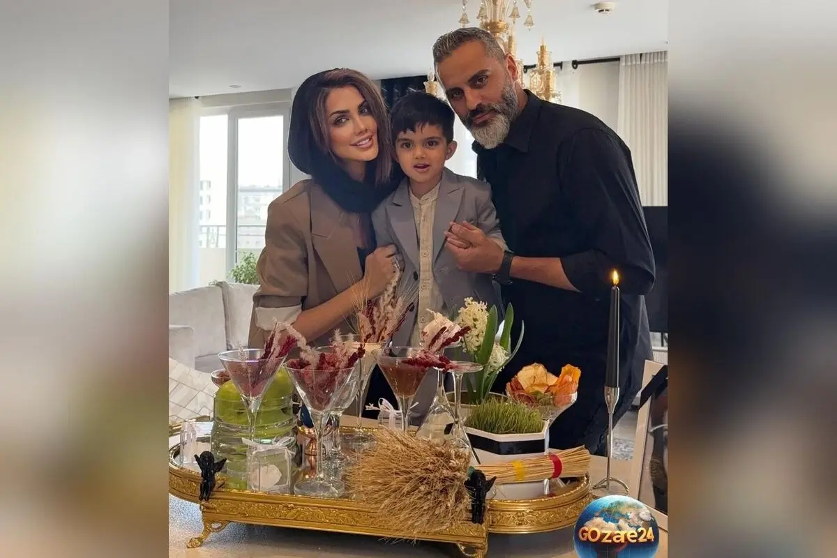 علیرام نورایی مجری مردان آهنین و همسرش صبا تاجیک در سوگ پدر همسرشان نشستند | روحش شاد و یادش گرامی