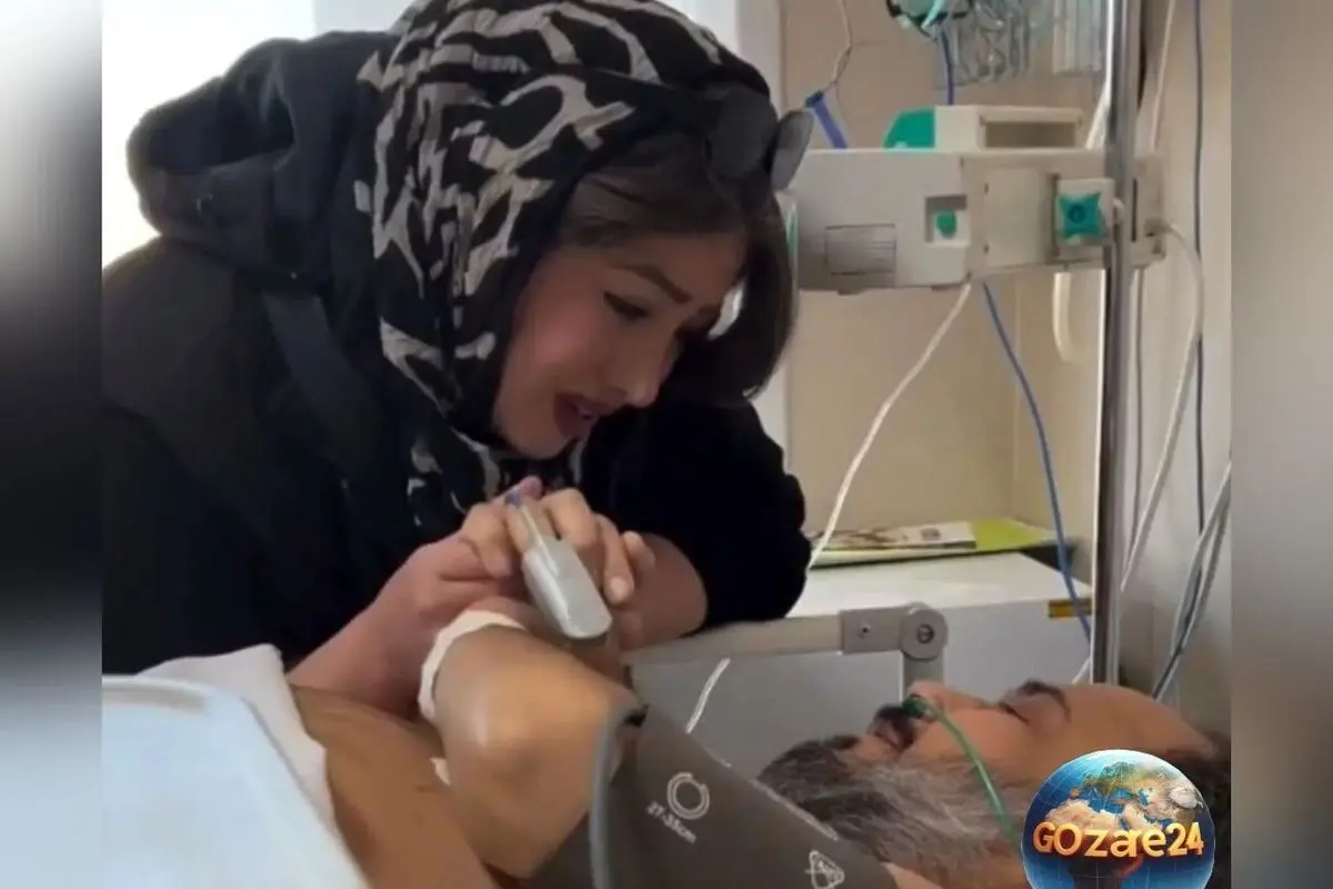 تصاویر و ویدیوهای دیدنی از لحظه‌های عاشقانه رضا داوودنژاد و همسرش در بیمارستان + داستان وفاداری و عشق بی‌نظیر