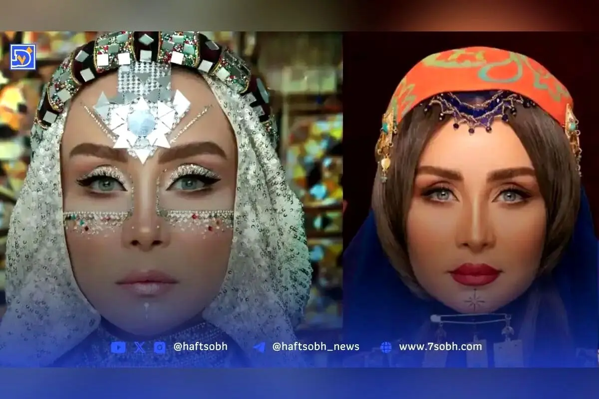 تصویرهای جدید حدیث فولادوند با میکاپ خط چشم سفید و موهای پیچ‌خورده | سبک منحصر به فرد و مدرن او