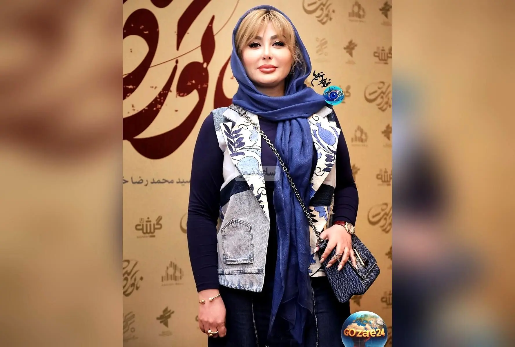 نیوشا ضیغمی در مانتوی چهل‌تکه بلوچ‌دوزی‌شده در گشت و گذار پاییزی + عکس جدید از کافه‌گردی