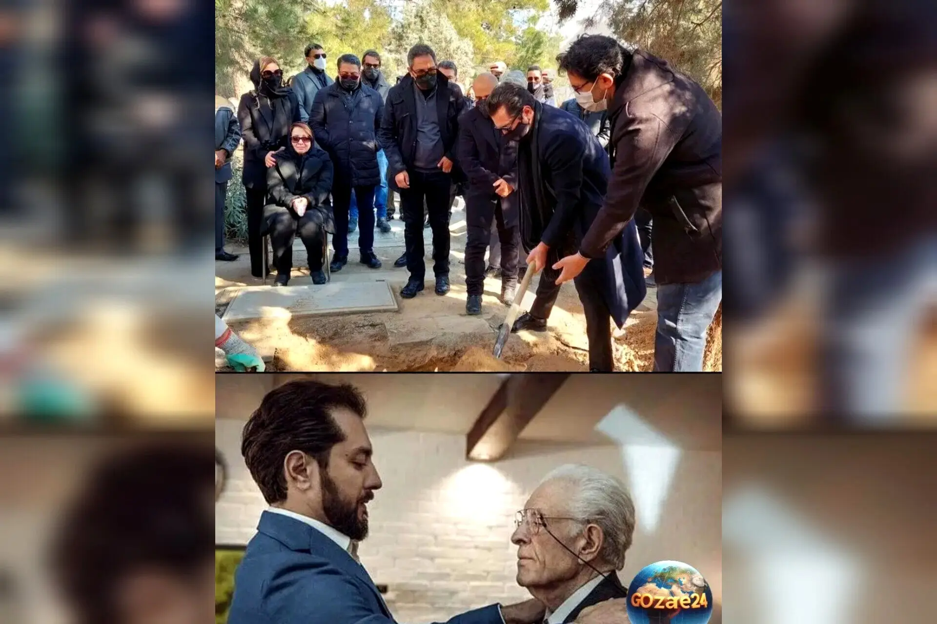 رضا گلزار، بهنوش طباطبایی و محسن کیایی در پیام‌های تسلیت بهرام رادان برای درگذشت پدرش + عکس