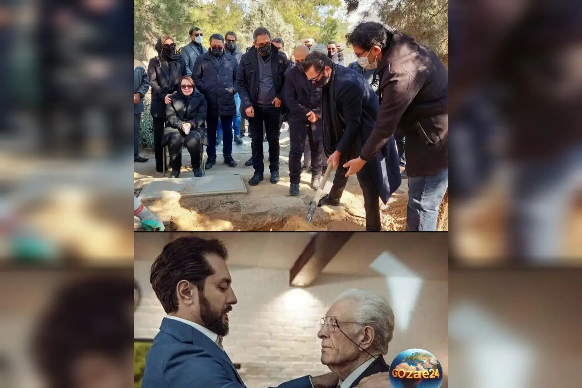 رضا گلزار، بهنوش طباطبایی و محسن کیایی در پیام‌های تسلیت بهرام رادان برای درگذشت پدرش + عکس