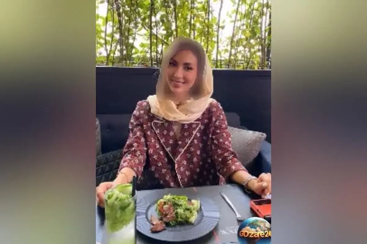 چیدمان میز صبحانه ایرانی مینا مختاری و بهرام رادان در سفر تفریحی، ویو بی‌نظیر و لحظاتی خاص