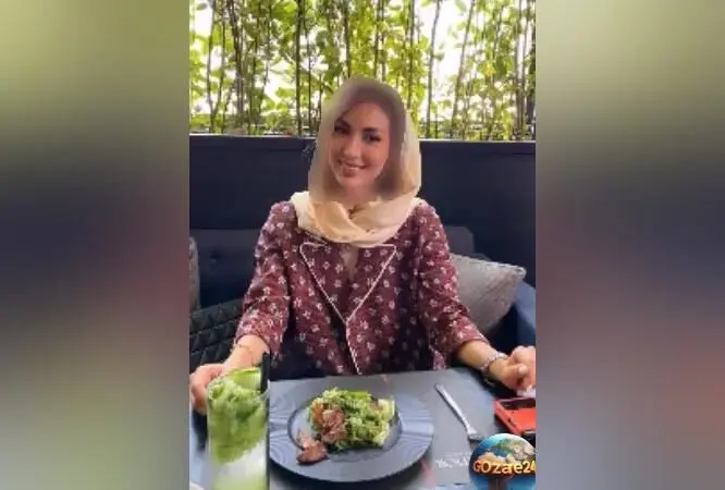 چیدمان میز صبحانه ایرانی مینا مختاری و بهرام رادان در سفر تفریحی، ویو بی‌نظیر و لحظاتی خاص