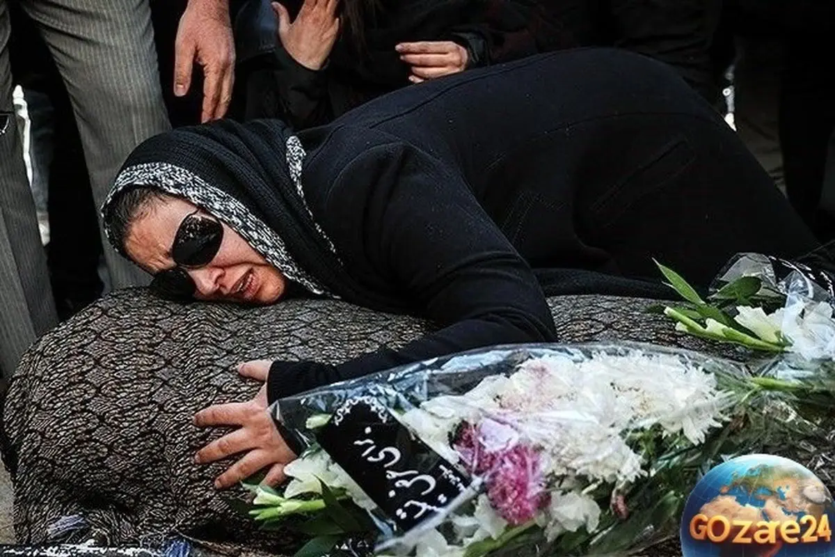 ضجههای غمانگیز زیبا بروفه در مراسم تشییع پیام صابری؛ لحظههای تاثیرگذار و یادگاری از همسر هنرمند فقید