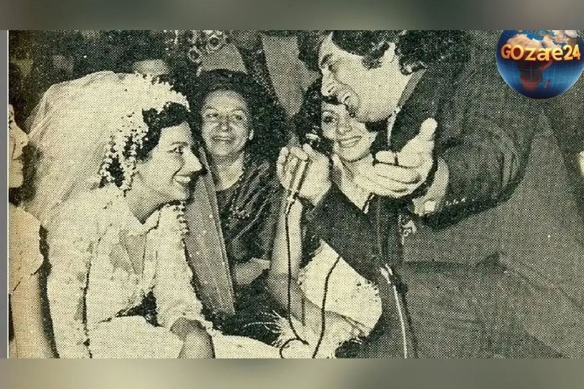 عکس نوستالژیک: رقص فراموش‌نشدنی ناصر ملک مطیعی در شب عروسی دخترش با لباس عروس سلطنتی و کیک ده طبقه