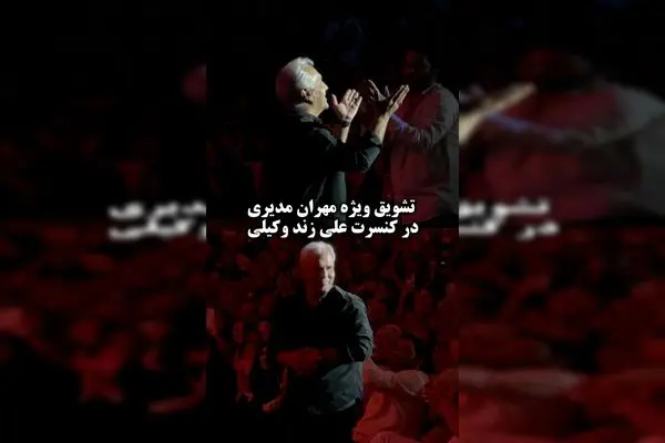 مهران مدیری در کنسرت علی زندوکیلی در برج میلاد: تشویق ویژه و لحظاتی خاطره‌انگیز در شب موسیقی بی‌نظیر
