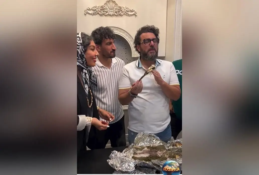 حضور محسن کیایی، محسن شریفیان و دخترش در مهمانی لاکچری حسین ماهینی با غذای جنوبی خانگی+ ویدیوی دیدنی
