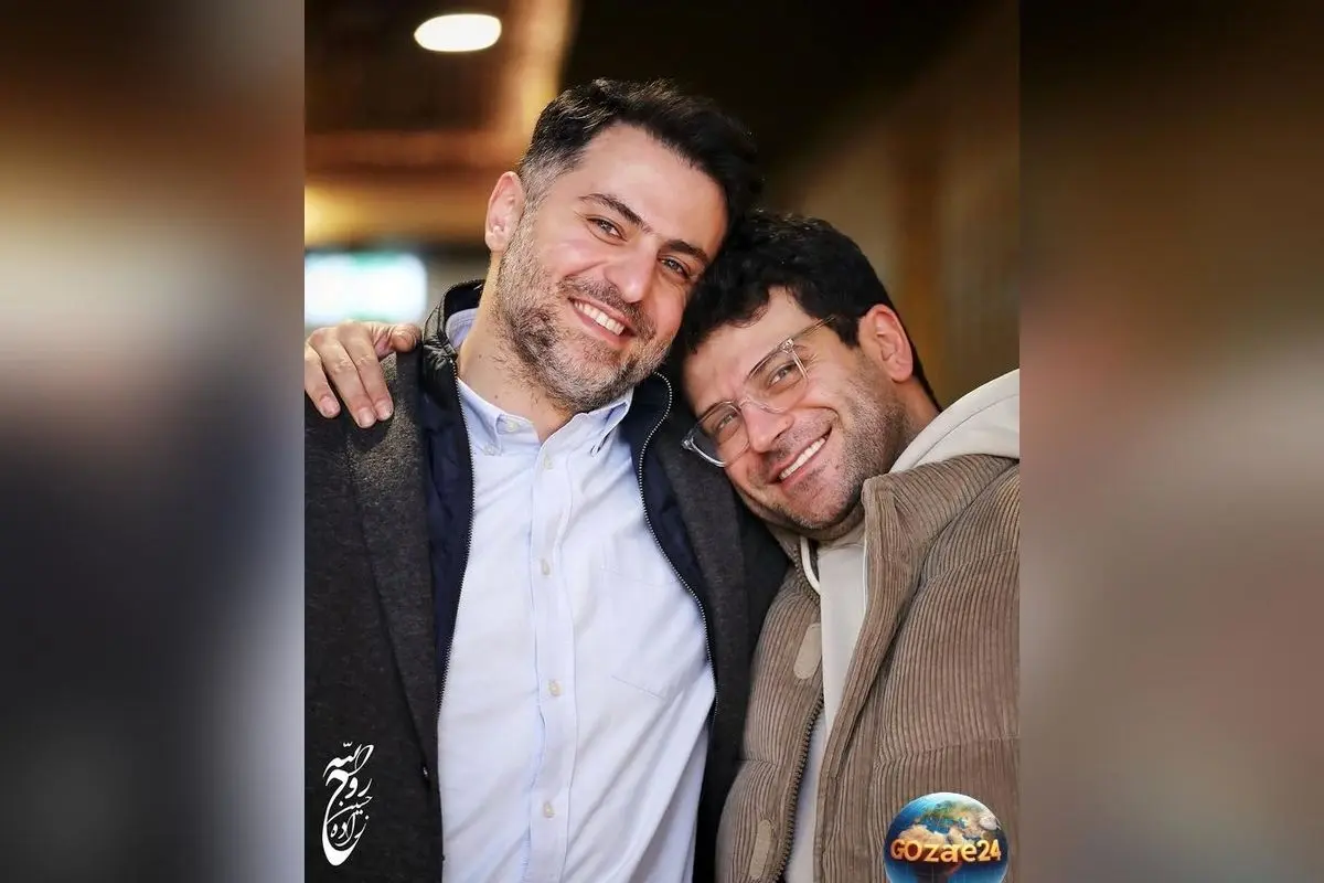 علی ضیا و روزبه حصاری باجناق هستند؟ واکنش شوخ‌طبعانه مجری معروف در اکران فیلم «عزیز»