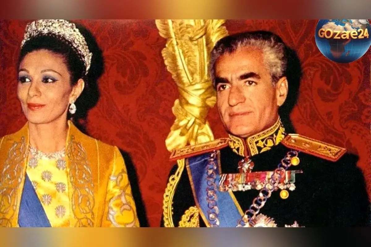 عکس نادر از لباس مجلل فرح پهلوی در دوران سلطنت + داستان کشته شدن طاووس غول پیکر برای لباس سلطنتی