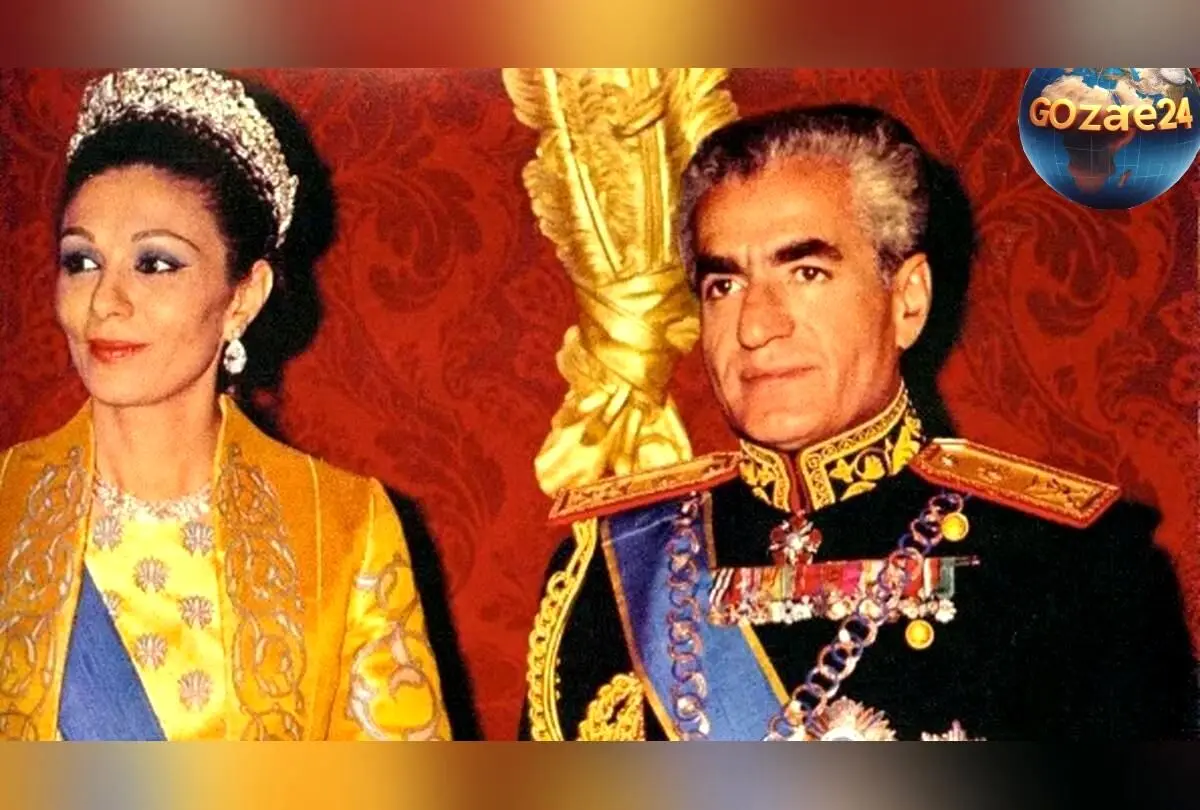 عکس نادر از لباس مجلل فرح پهلوی در دوران سلطنت + داستان کشته شدن طاووس غول پیکر برای لباس سلطنتی