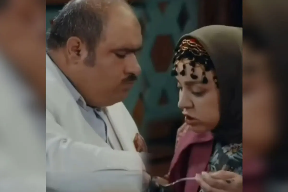 خوردن سالاد کاظم نور بخش در رستوران با همسرش در ظرف مشترک + فیلم