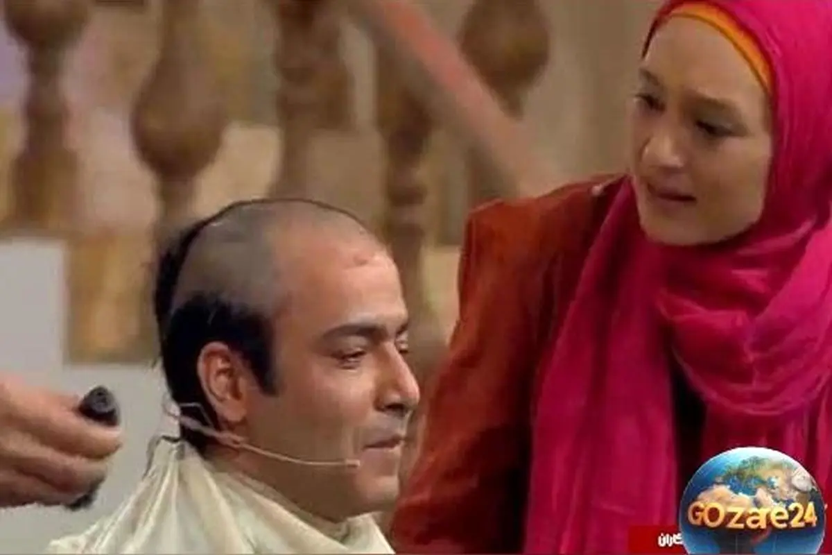 ویدئو: تراشیدن موهای نیما فلاح در برنامه دورهمی و واکنش همسرش سحر ولد بیگی