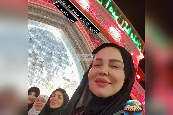 بهاره رهنما در کربلا با استایل سیاه و سفید در روز مادر و سالروز میلاد حضرت فاطمه زهرا (س) + ویدیو