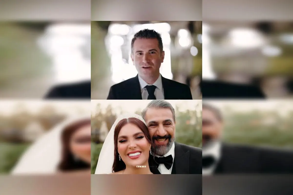 مراسم ازدواج محمد نادری با حضور ستاره‌های سینما از جمله هوتن شکیبا و مهران غفوریان