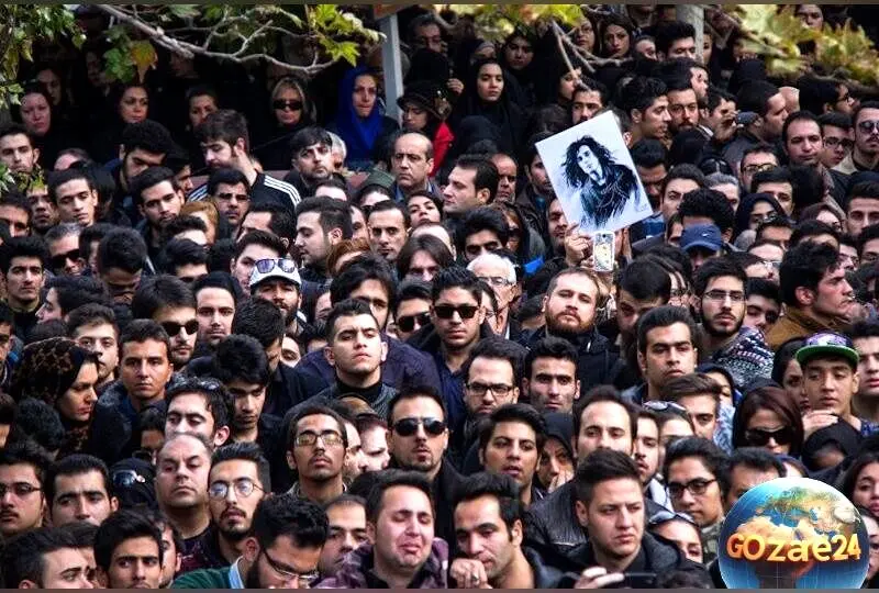تصاویر وداع هنرمندان با مرتضی پاشایی در مراسم تشییع باشکوه + چهره‌های غمزده رضا گلزار، امین حیایی و بنیامین بهادری