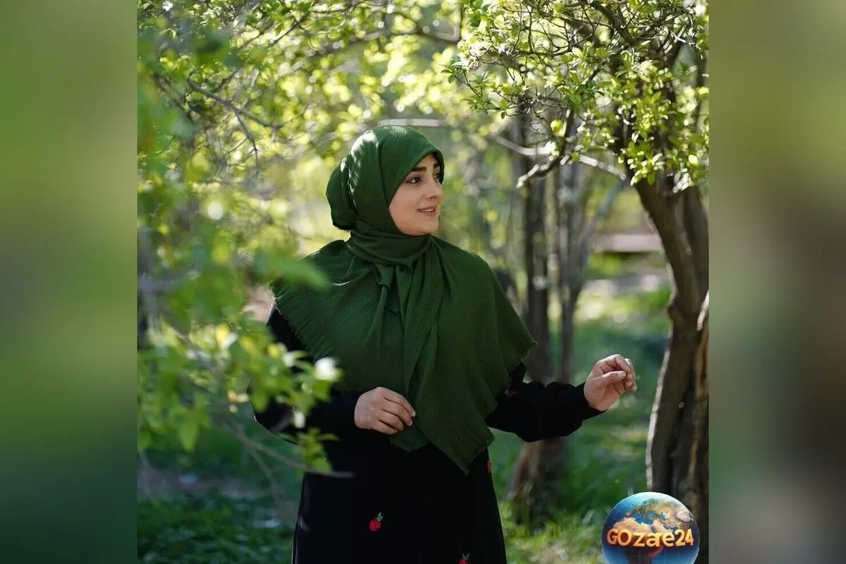 تصاویر و معرفی چادر زینتی و اصیل ستاره سادات قطبی با پارچه مروارید دوزی شده؛ زیبا و مناسب محرم