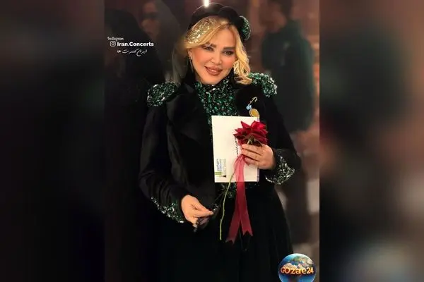 درخشش بهاره رهنما با استایل زمردی و جواهردوزی شده در جشن حافظ: واکنش‌ها و لحظات بی‌نظیر روی فرش قرمز