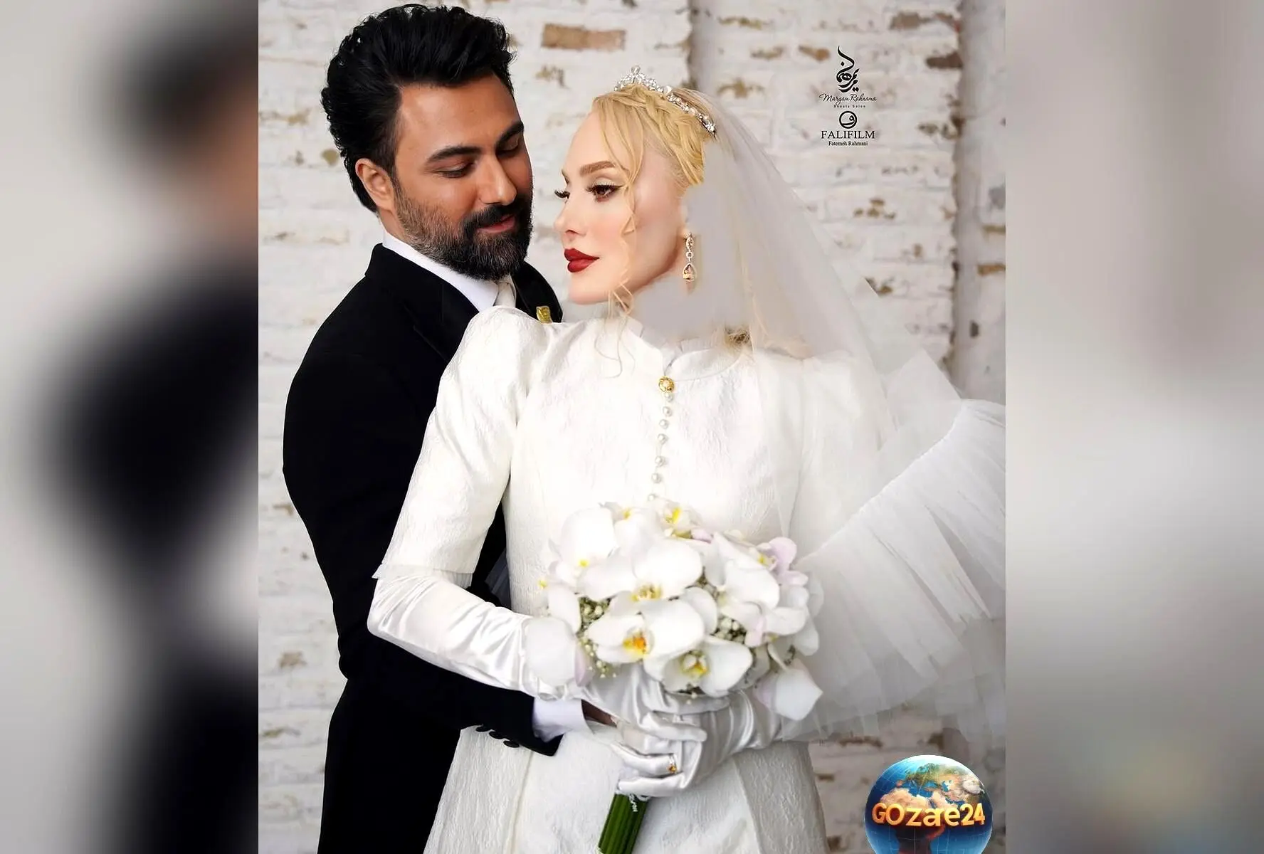عروسی هنری در خانه‌ای مدرن و باکلاس؛ آرام جعفری و بابک انصاری در کنار دکوراسیون لوکس و فرش پتینه