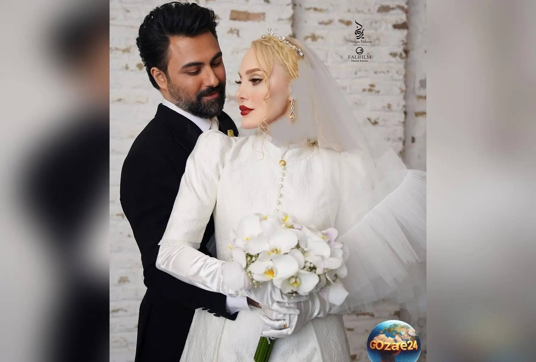 عروسی هنری در خانه‌ای مدرن و باکلاس؛ آرام جعفری و بابک انصاری در کنار دکوراسیون لوکس و فرش پتینه