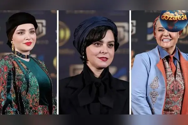 تغییرات جذاب استایل خانم بازیگران در جشن حافظ ۱۴۰۴/ جایگزینی خلاقانه شال و روسری با کلاه‌های مدرن