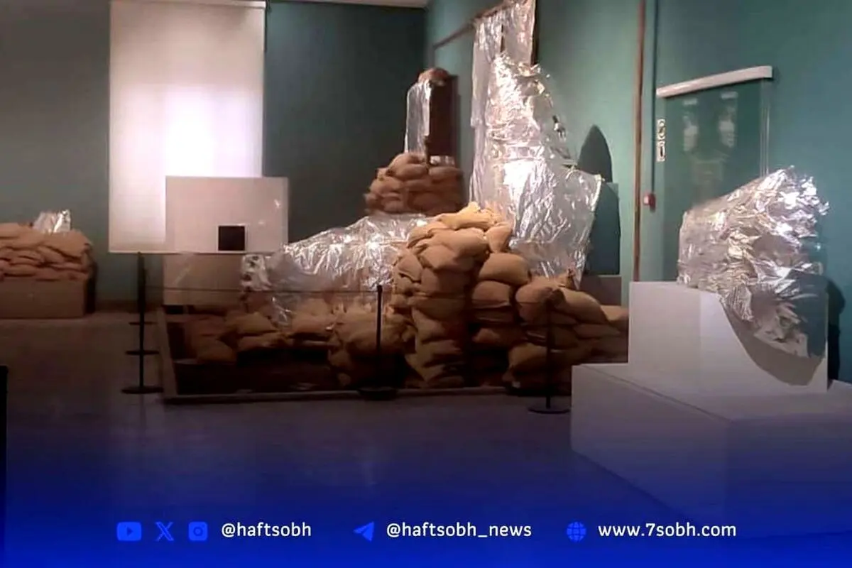 حفاظت ویژه مجسمه داریوش در موزه ملی ایران در مقابل تهدیدات خارجی