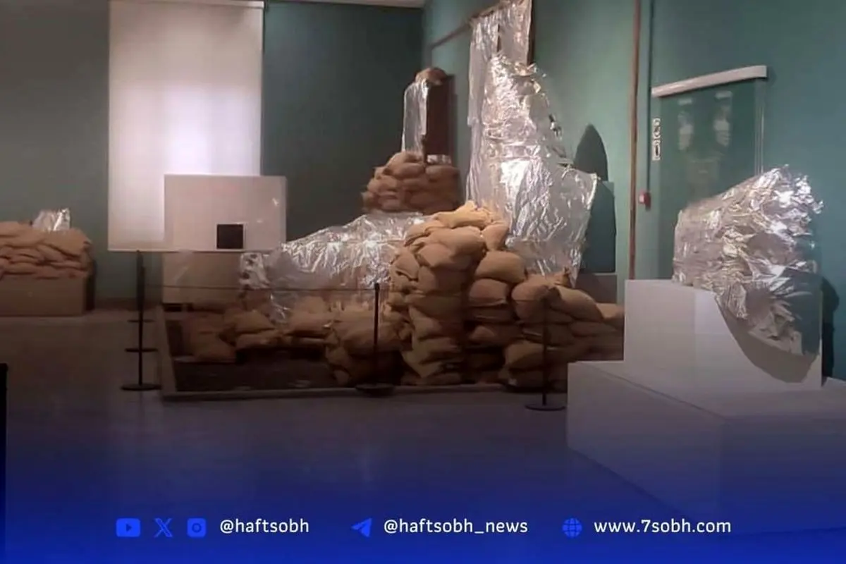 حفاظت ویژه مجسمه داریوش در موزه ملی ایران در مقابل تهدیدات خارجی