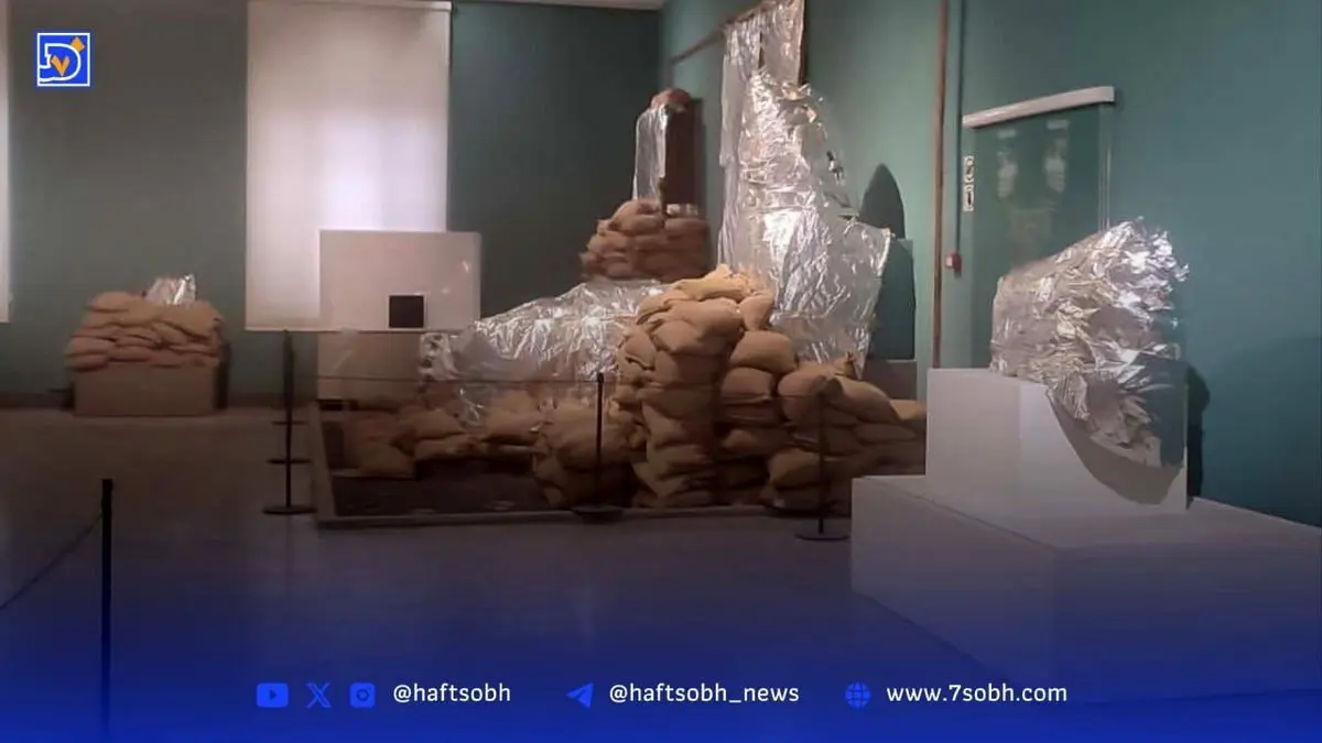 حفاظت ویژه مجسمه داریوش در موزه ملی ایران در مقابل تهدیدات خارجی