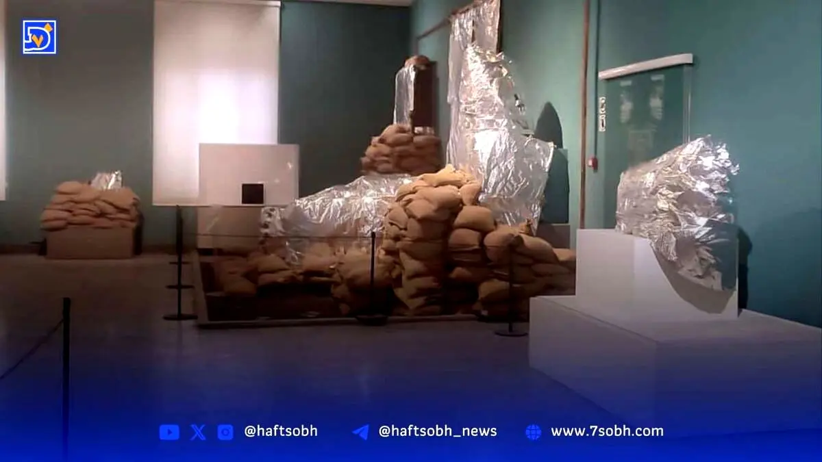 حفاظت ویژه مجسمه داریوش در موزه ملی ایران در مقابل تهدیدات خارجی
