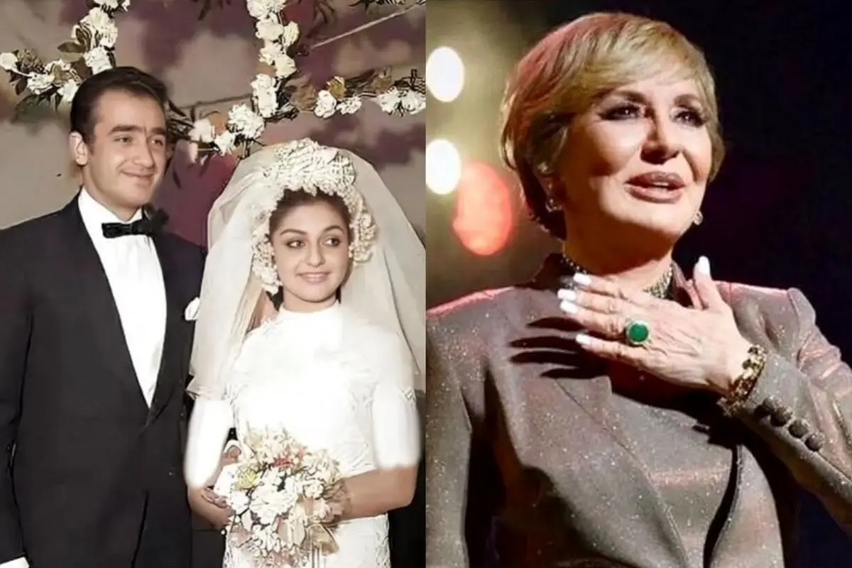 عکس نادر از گوگوش در شب عروسی با مادرشوهر مهربانش در سن ۱۷ سالگی