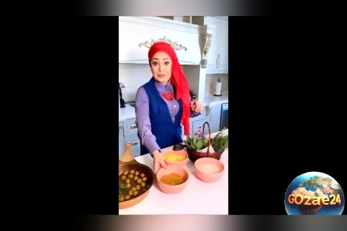 تصویر داخلی آشپزخانه لوکس و مدرن صبا راد مجری محبوب ایرانی + فیلم کامل