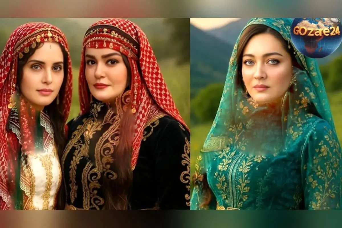 تصاویر هنرمندان ایرانی در لباس‌های سنتی کردی با طراحی‌های فانتزی و خیالی ساخته شده توسط هوش مصنوعی