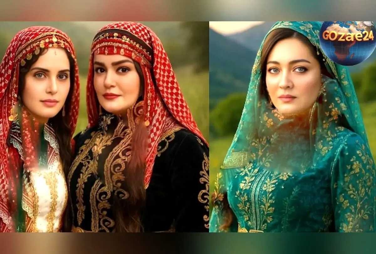 تصاویر هنرمندان ایرانی در لباس‌های سنتی کردی با طراحی‌های فانتزی و خیالی ساخته شده توسط هوش مصنوعی