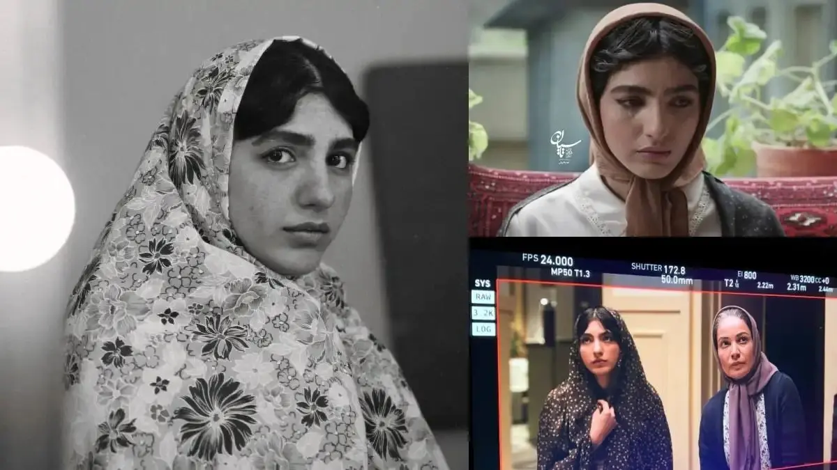 تصویر دیدنی از رفاقت هنری بنفشه ریاضی و هوتن شکیبا در پشت صحنه سریال تاسیان