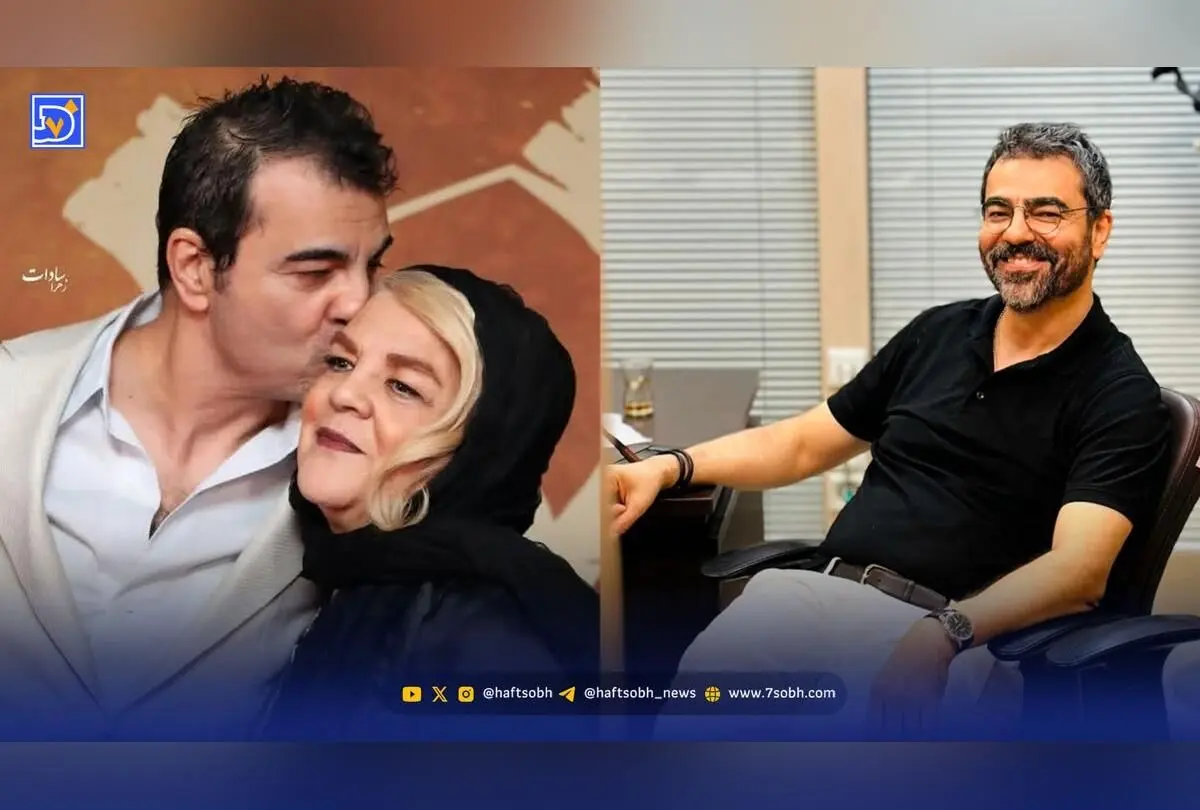 بهزاد خلج بازیگر برتر سینما و تلویزیون ایران با خانواده‌اش در اکران و دریافت سیمرغ بلورین جشنواره فجر