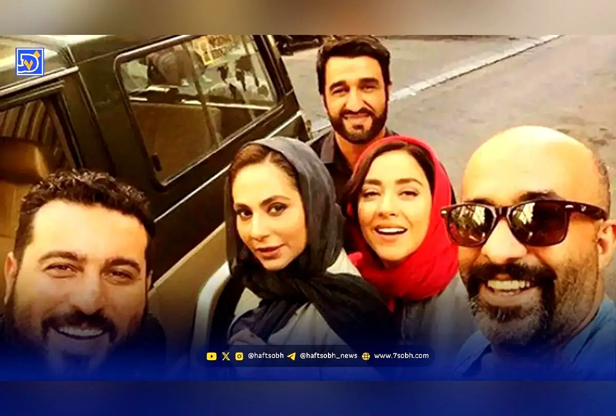 عکس پشت صحنه فیلم «لونه زنبور» با حضور پژمان جمشیدی، رعنا آزادی‌ور، محسن کیایی و بهاره کیان‌افشار در سال ۱۳۹۶