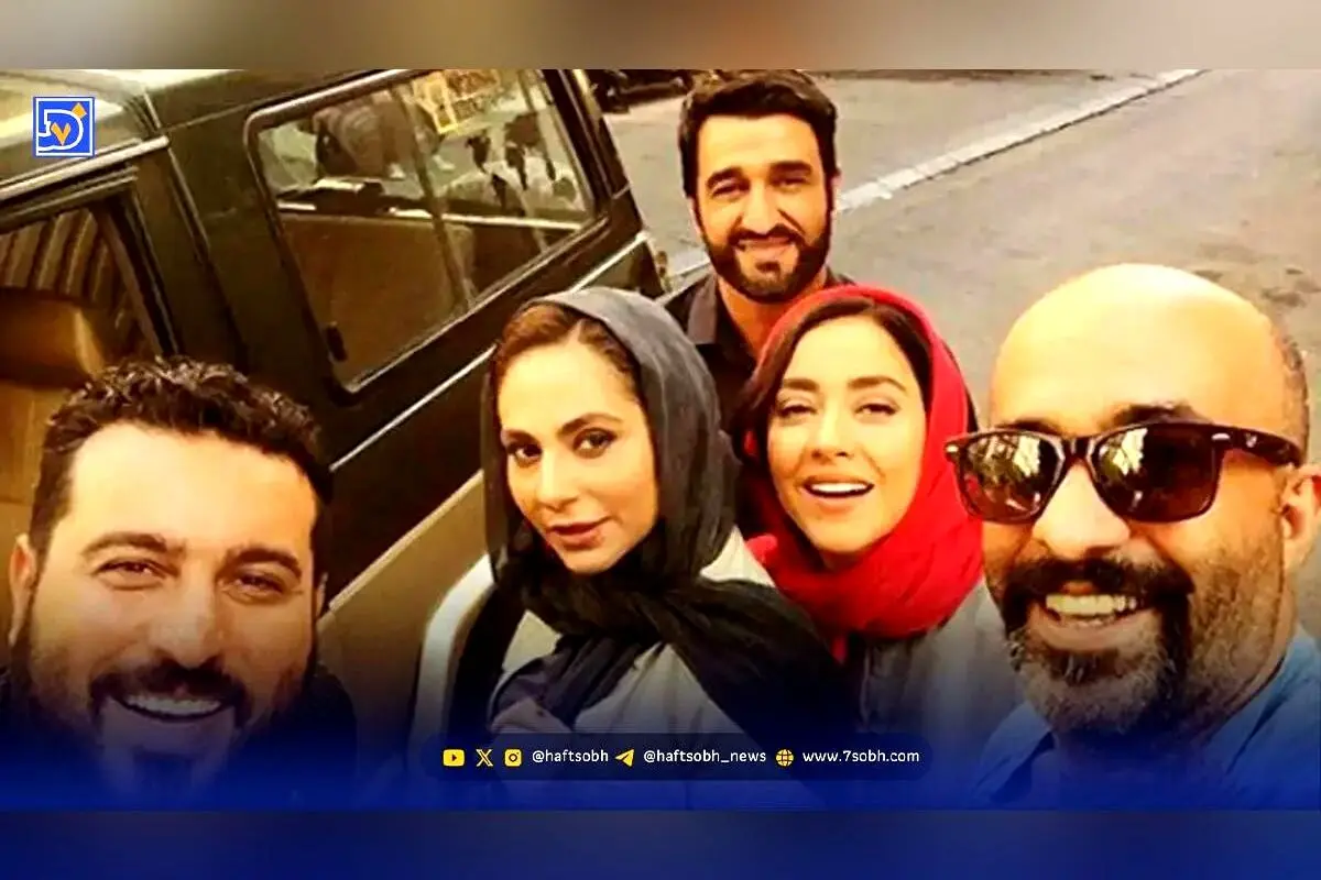 عکس پشت صحنه فیلم «لونه زنبور» با حضور پژمان جمشیدی، رعنا آزادی‌ور، محسن کیایی و بهاره کیان‌افشار در سال ۱۳۹۶