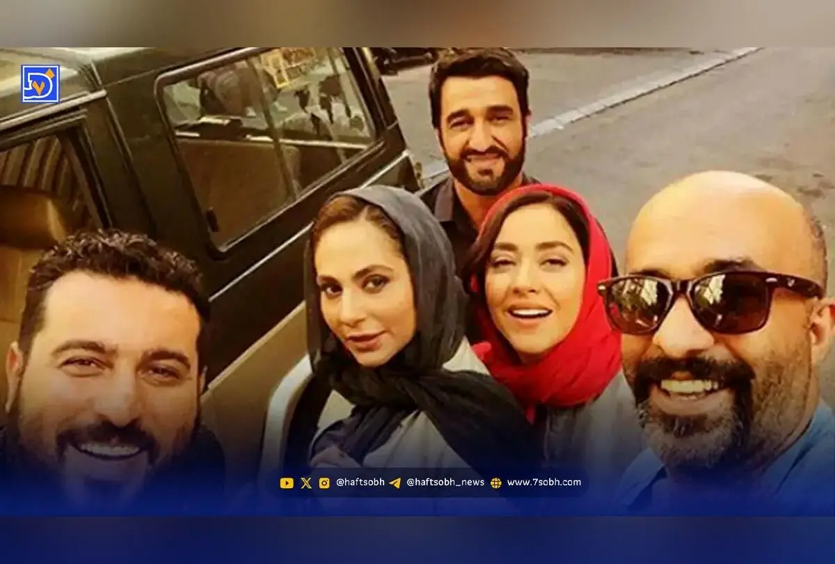 عکس پشت صحنه فیلم «لونه زنبور» با حضور پژمان جمشیدی، رعنا آزادی‌ور، محسن کیایی و بهاره کیان‌افشار در سال ۱۳۹۶