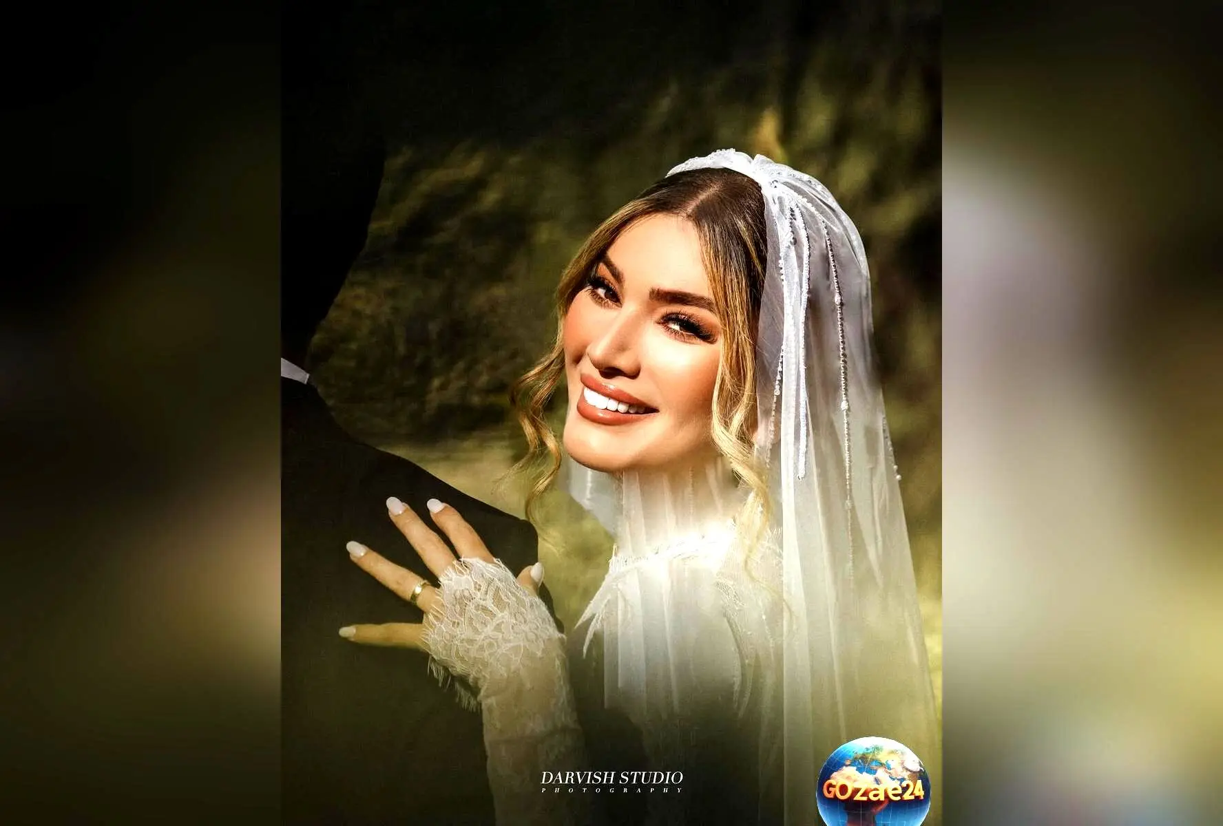 متین ستوده با میکاپ‌کار کم‌سن و سال در روز عروسی‌اش؛ عکس و جزئیات طراحی جذاب