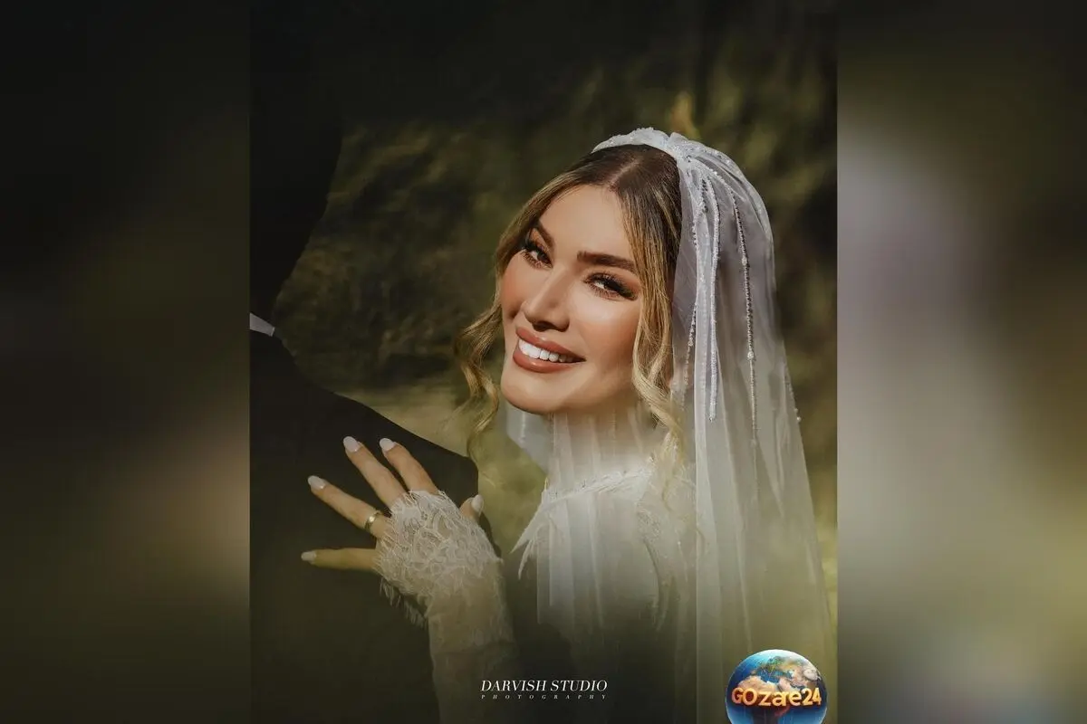 متین ستوده با میکاپ‌کار کم‌سن و سال در روز عروسی‌اش؛ عکس و جزئیات طراحی جذاب